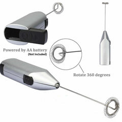Handheld Electric Milk Frother And Coffee Mixer Wand Tool
