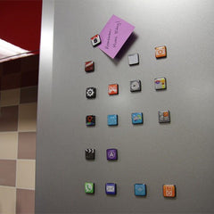 18 Pieces/Pack Iphone Magnets App Apple Apps Icon Whiteboard Fridge Magnets.