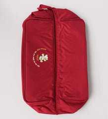 Dual-Compartment Travel Shoe Bag Water-Resistant, Multi-Purpose Storage Organizer with Handle & Zipper Closure.