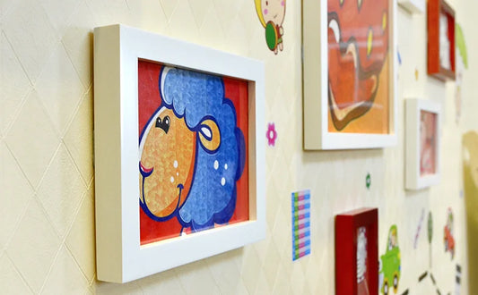 Wall Decoration Photo Frames Wooden Frames With Wall Stickers To Decorate your Home.