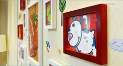 Wall Decoration Photo Frames Wooden Frames With Wall Stickers To Decorate your Home.