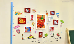 Wall Decoration Photo Frames Wooden Frames With Wall Stickers To Decorate your Home.