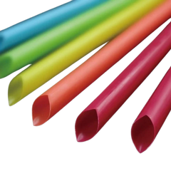 Pack of 100 Colorful Assorted Plastic Drinking Straws For Parties And Events