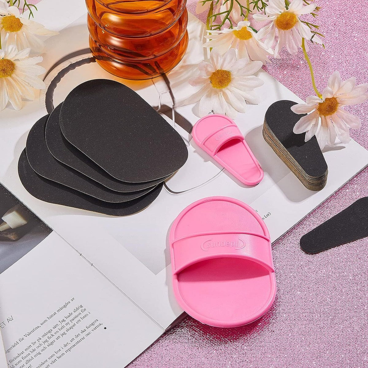 Pack of 2 Mini Silicone Dappen Dish Set Nail Art Acrylic Liquid Powder Holder