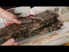 Decorative Brown Marble Finish Floating Wall Shelves For Living Room