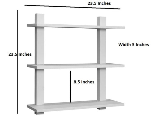 3 Tier Floating Shelves, for Photos, Decorative Items, and Books