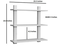 3 Tier Floating Shelves, for Photos, Decorative Items, and Books