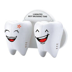 Cute Cartoon Tooth Shaped 3 Slots Wall Mounted Toothbrush Holder