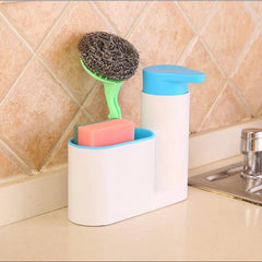 Kitchen Sponge Storage Shelf Detergent Dispenser Sink Cleaning Brush Storage Rack Bathroom Hand Sanitizer Bottle