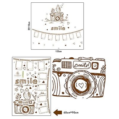 Camera Photo Frame Wall Decal – DIY Family Picture Wall Sticker Decor