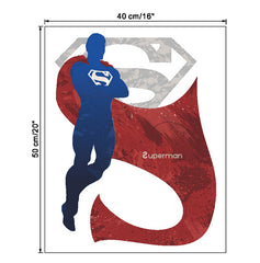 Super Man Wall Sticker Cartoon Wall Paper For Boys Room Super Hero PVC Removeable Wall Decor