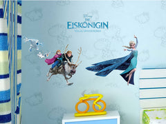 Frozen Elsa and Kristoff Wall Sticker Frozen Cartoon Movie Wall Paper  For Kids Room PVC Removeable Wall Decor