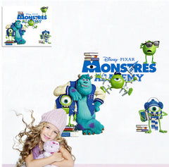 Monsters Academy Disney Wall Sticker Cartoon Movie Wall Paper PVC Removeable Wall Decor  For Kids Room