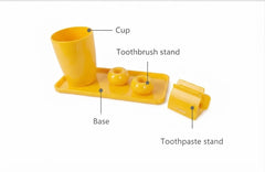 Anya Portable Toothbrush Holder Set with Tumbler and Toothpaste Dispenser