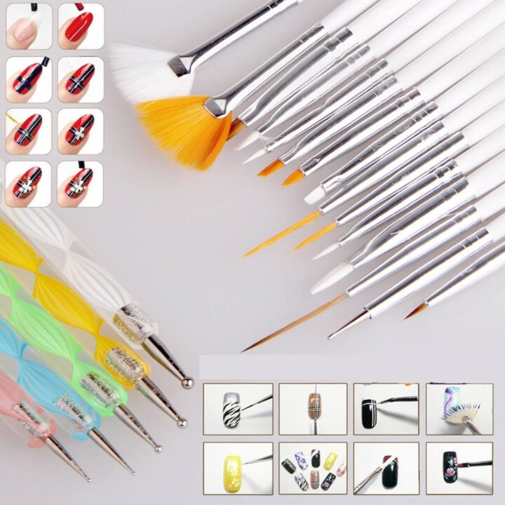 15 pc Nail Art Brushes Set & Set of Dotting Tool - Online Shopping  Pakistan, Nail Art in Pakistan, Wall Stickers