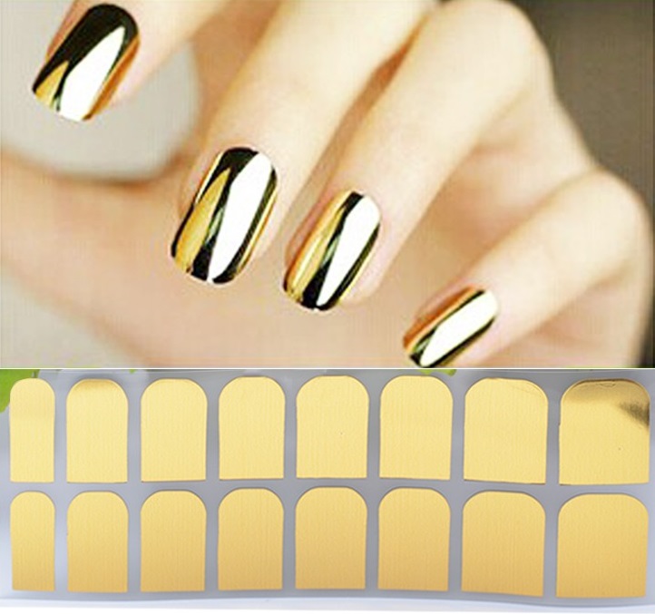 Gold chain nail sticker/ Nail Art Stickers Self Adhesive Decals –  MakyNailSupply