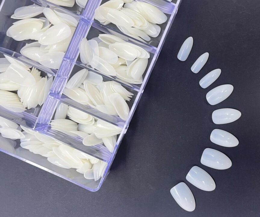 Almond Shaped Nail Tips Acrylic Nails Artificial Full Cover False