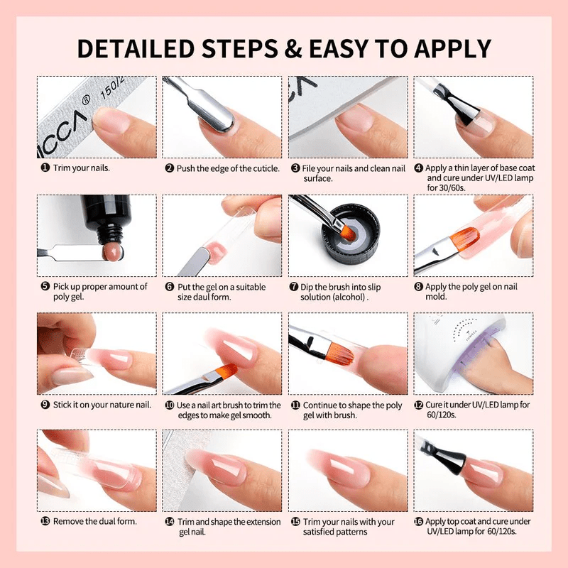 Gel kit For Nail Extensions UR Suger Poly Gel Gel kit For Nail Extensions UR Suger Poly Gel