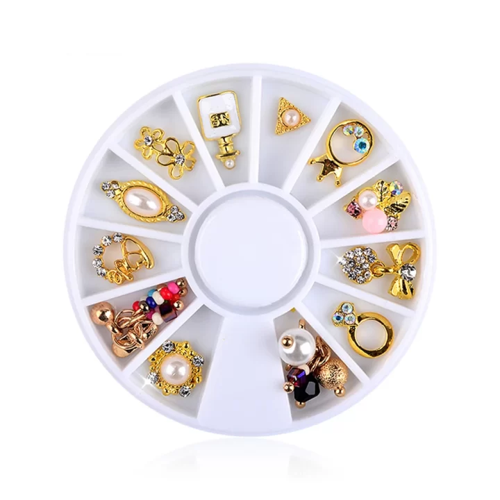 3D Rhinestone Nail Decoration Wheel