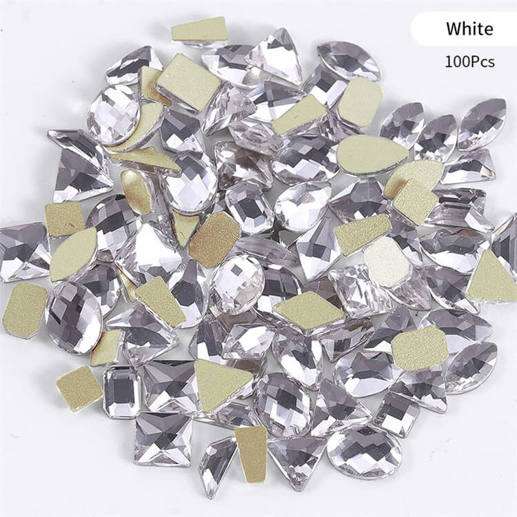 Flatback Rhinestones in silver white color