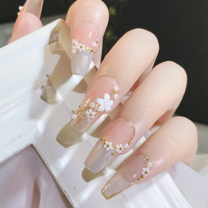 3d flower nail inspo | Acrylic nails, 3d flower nails, Acrylic nails coffin  pink