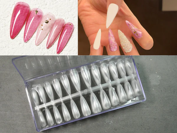 Amazon.com: Buqikma 500PCS Short Nail Tips for Acrylic Nails - Clear False  Short Artificial Tips for Manicure with Box（Pink Box with Tips） : Beauty &  Personal Care